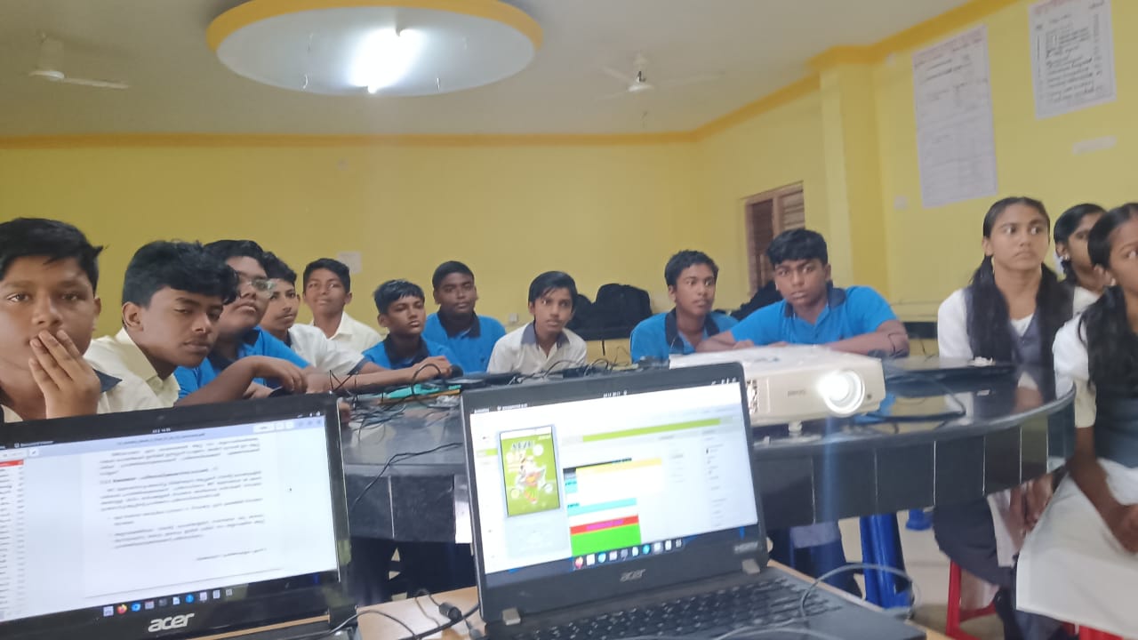 Students coding in Lab